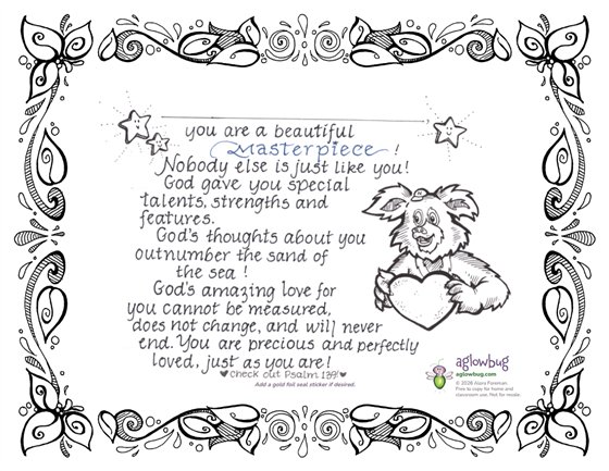 Masterpiece certificate coloring page